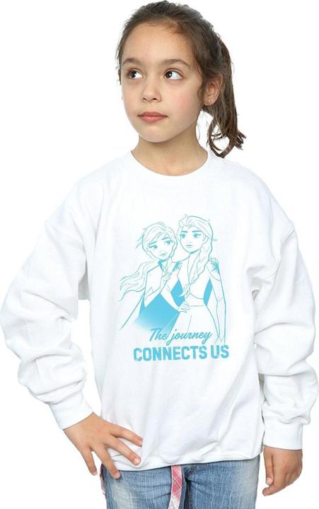 Actual product image Disney Girls Frozen 2 Elsa and Anna The Journey Connects Us Sweatshirt (104)
