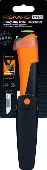 Image du produit Fiskars Couteau haute performance avec étui et aiguiseur intégré, longueur totale : 21,9 cm (21.90 cm)