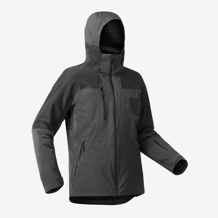 Wedze Skijacke Herren wasserdicht und strapazierfähig - 500 Sport schwarz
