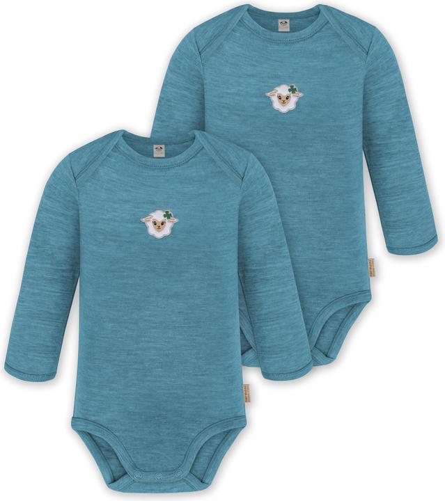 Normani 2er Pack Baby Merino Body Langarm „Auckland" - 9369