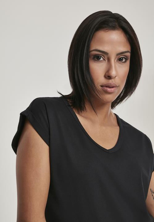 Image du produit Urban Classics Ladies Round V-Neck Extended Shoulder Tee (3XL)