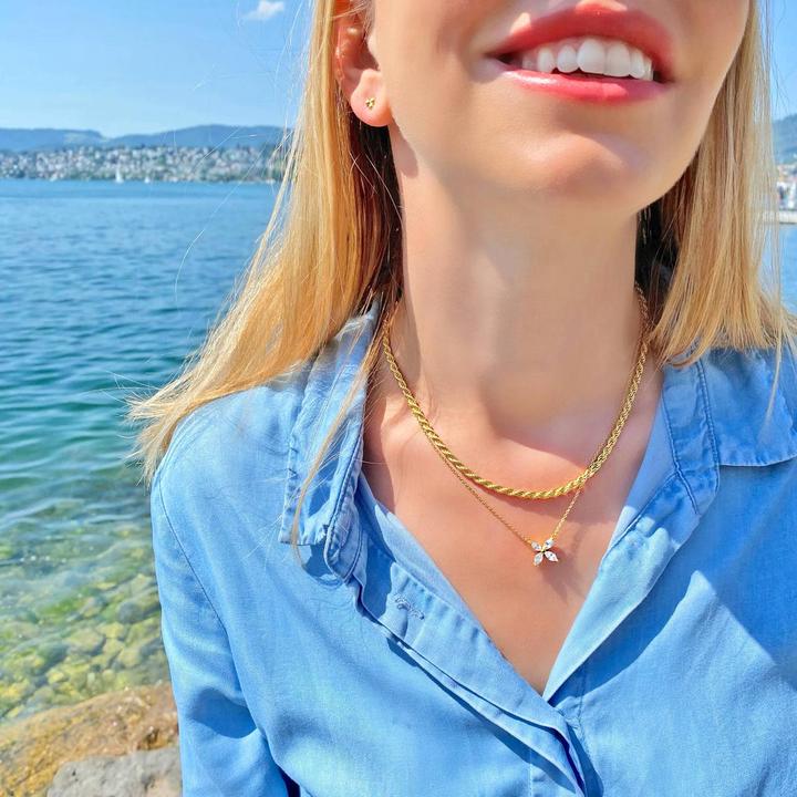 Image du produit Candy Collier cordon Edina 3.5mm, argent sterling 925, plaqué or (Argent sterling 925, Plaqué or 18k, 42 cm)