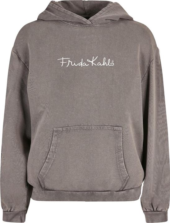Actual product image Merchcode Ladies Frida Kahlo - Logo frame Acid Washed Oversize Hoody - 179721 (M)