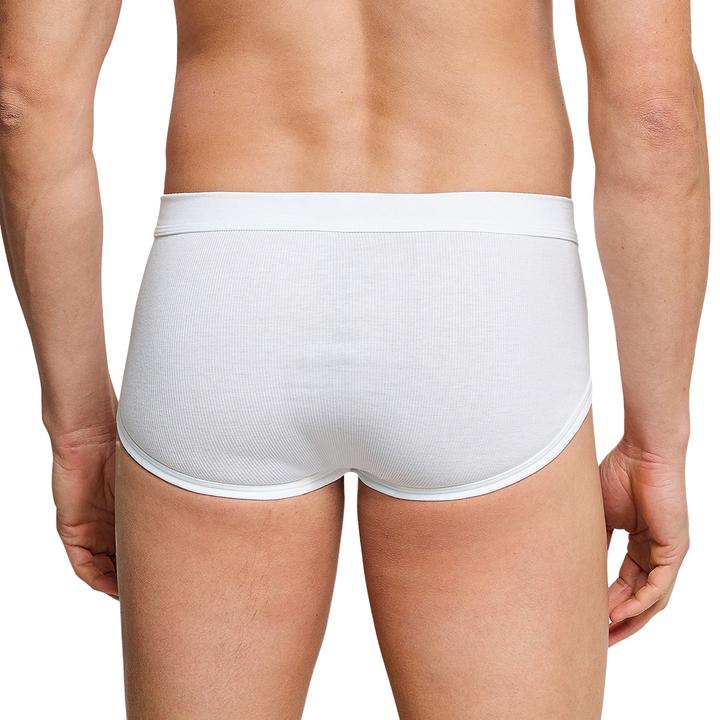 Actual product image Schiesser Pack of 4 Cotton Essentials Double Rib Sports Briefs (L, pack of 4)
