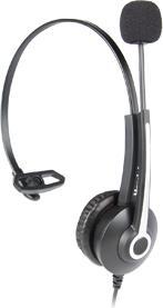 Actual product image Hamlet HHEADM-UJM Headset and Earpiece Wired A USB Office Type A Black