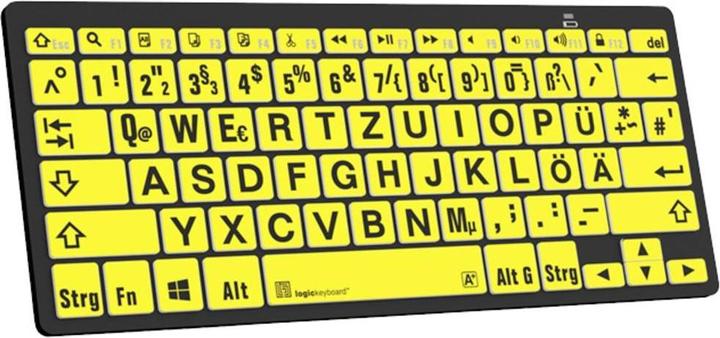 Produktbild Logickeyboard XL-Print Black on Yellow dt. (PC/BT) (DE, Kabelgebunden)