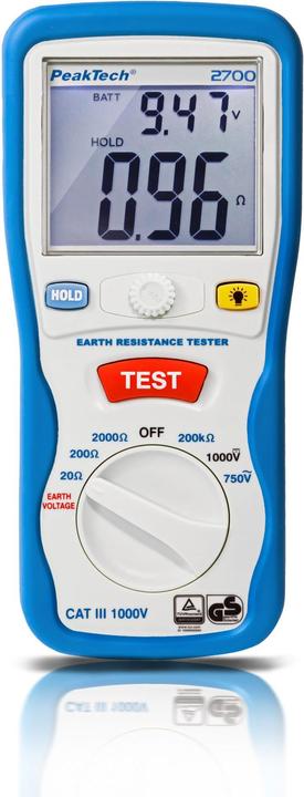 Immagine prodotto Peaktech P 2700 Misuratore di resistenza di terra (Custodia del dispositivo di misurazione)
