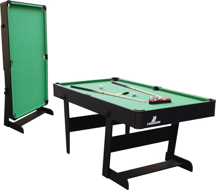 Cougar Table de billard pliable Hustle L (144 x 68 cm)