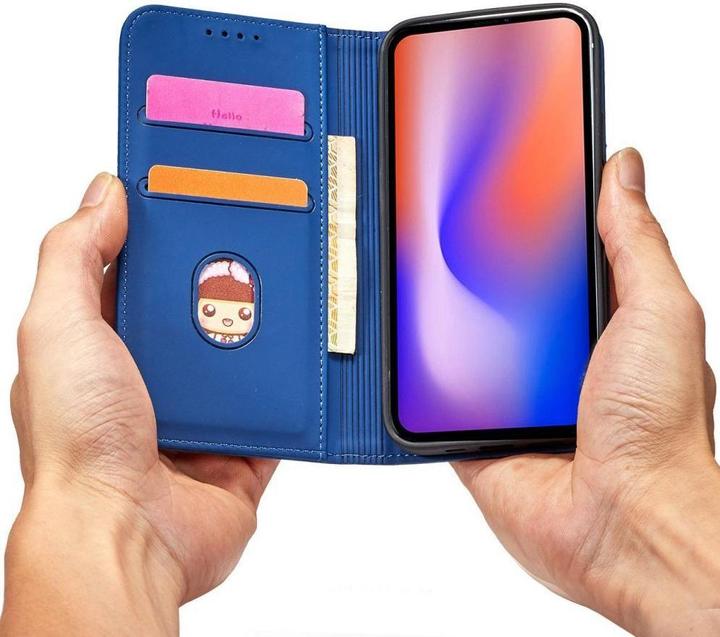 Produktbild Hurtel Magnet Card Case for iPhone 12 Pro cover card wallet card stand blue (Apple iPhone 12 Pro)