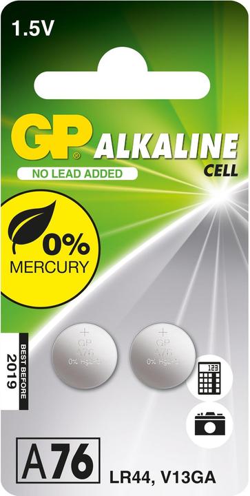 GP Batteries Cellule alcaline (2 pcs, LR44, 110 mAh)