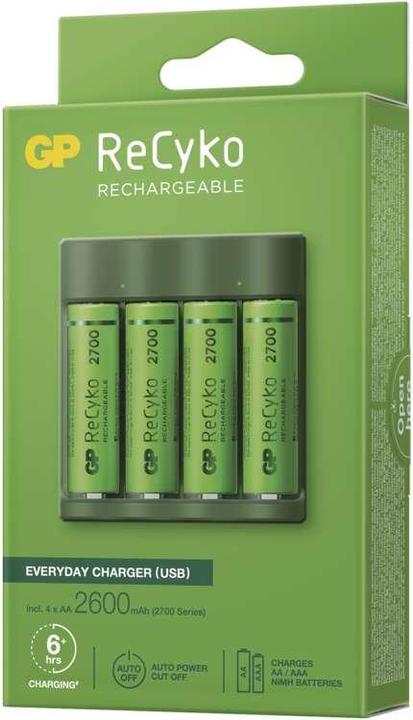 Actual product image GP Batteries Standard Series B52427U battery charger Household battery DC (5 pcs., AA, AAA, 2700 mAh, Battery + charger)