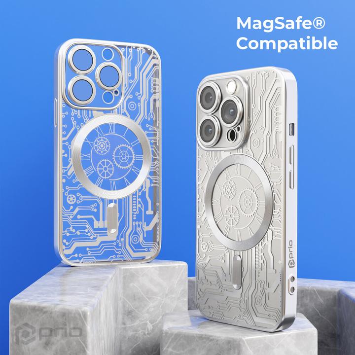Actual product image prio elegant MAG mobile phone case for iPhone 15 silver (Apple iPhone 15)