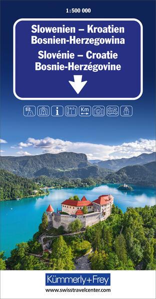 Actual product image Slovenia - Croatia - Bosnia-Herzegovina Road Map 1:500 000