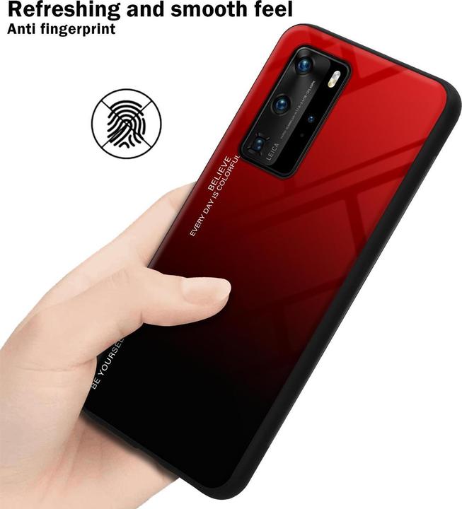 Produktbild Cadorabo TPU 2 Farben Glas Cover (Huawei P40 Pro+)