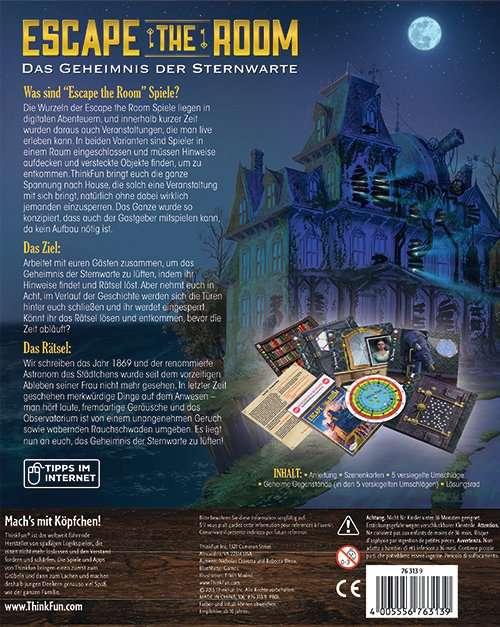 Produktbild Thinkfun Escape The Room: Das Geheimnis der Sternwarte (Deutsch)