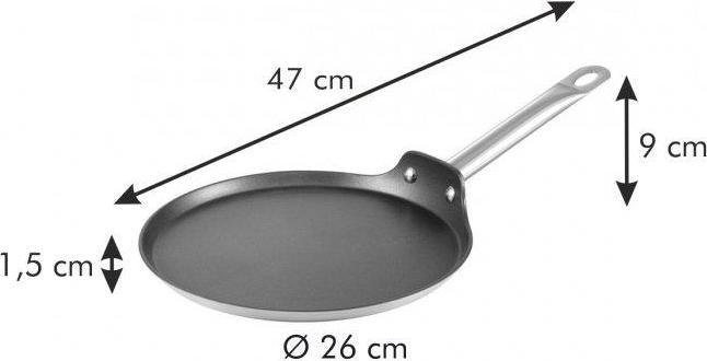 Image du produit Tescoma Crépière 26 cm Grandchef (26 cm, Poêle à crêpe, Fonte d'aluminium)
