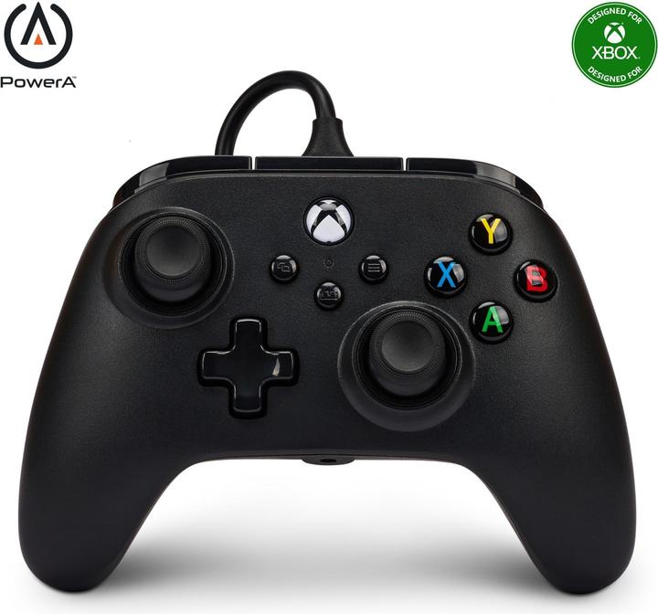 PowerA Nano verbesserter kabelgebundener Controller von für Xbox Series X|S - Schwarz (Xbox Series X, Xbox Series S, PC)