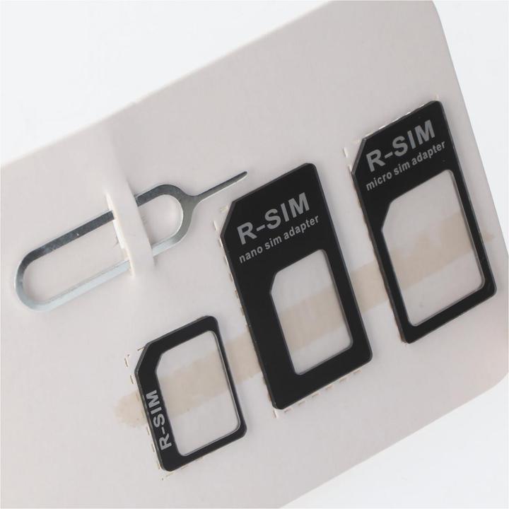 Immagine prodotto AccuCell Adattatore per scheda SIM 4in1, adattatore da Micro-SIM a SIM, da Nano-SIM a SIM, da Nano-SIM a (Porta SIM)