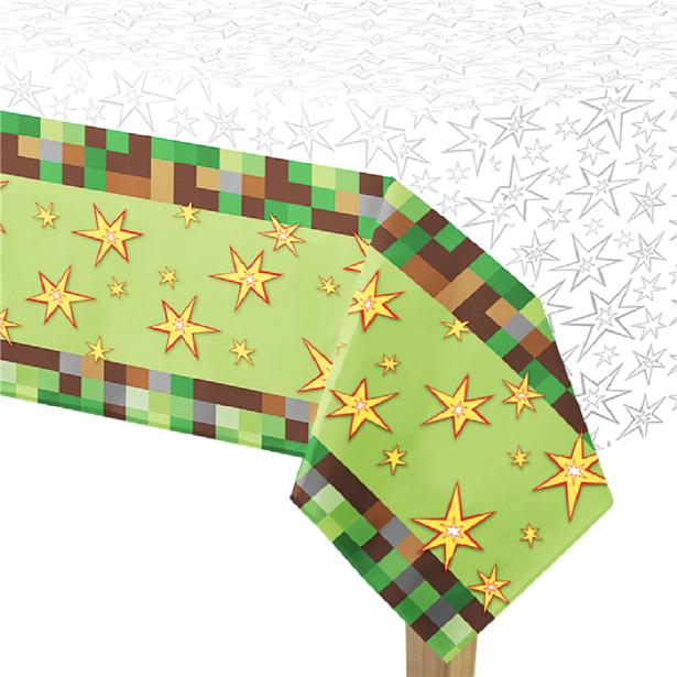 Actual product image Amscan Minecraft Birthday Tablecloth (137 x 243 cm)