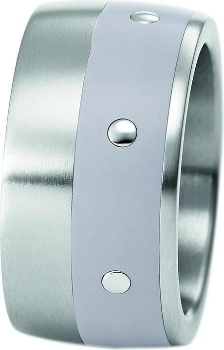 Produktbild Xen Bandring mit Keramik grau 12 mm (65)