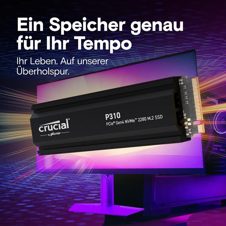 Actual product image Crucial P310 mit Heatsink (2048 GB, M.2 2280)