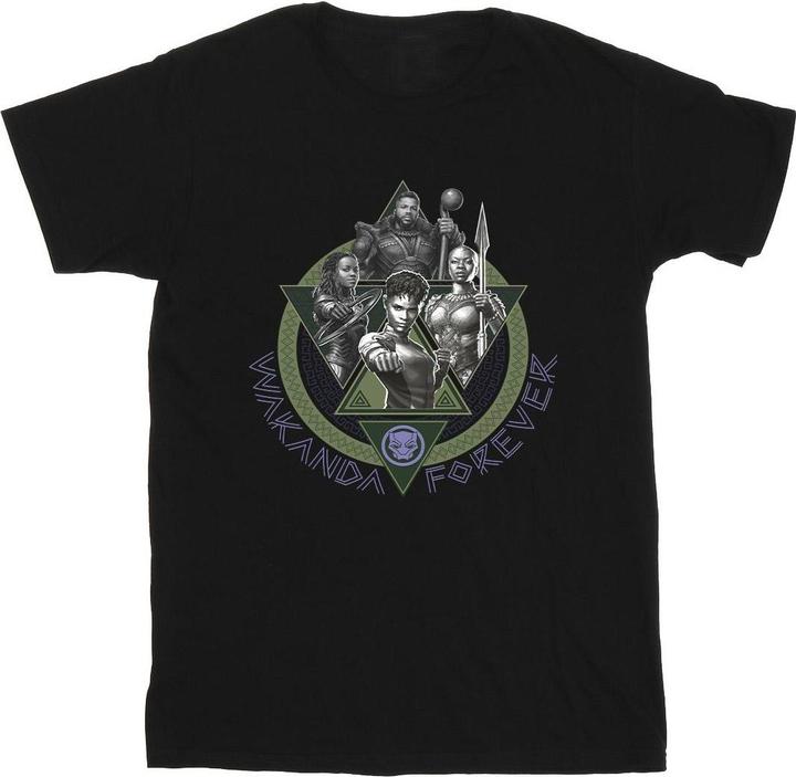 Black Panther Wakanda Forever Group Ring Pose TShirt (XXL)