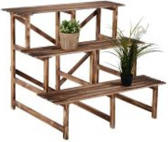 Immagine prodotto Outsunny Scala per piante Scaffale per fiori in legno di abete