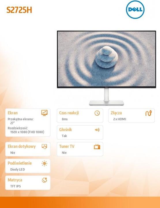 Produktbild Dell S2725H (1920 x 1080 Pixel, 27")