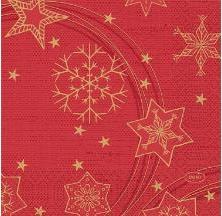 Produktbild Duni Serviet 24x24 cm 3-lag Star Shine Red,20 pk x 50 stk/krt