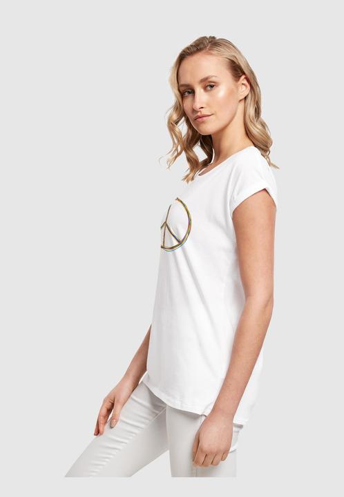 Image du produit Merchcode Peace Multicolor avec tee-shirt femme à épaules étendues - 161399 (XS)