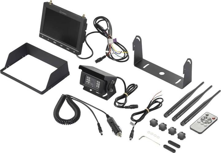 Image du produit Renkforce RV2,4-7 Système vidéo de recul 2 entrées de caméra Montage à vis Noir (mat)