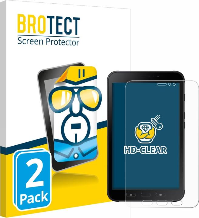 Produktbild BROTECT Schutzfolie Displayschutz Klar (2 Stück, Galaxy Tab Active 2)