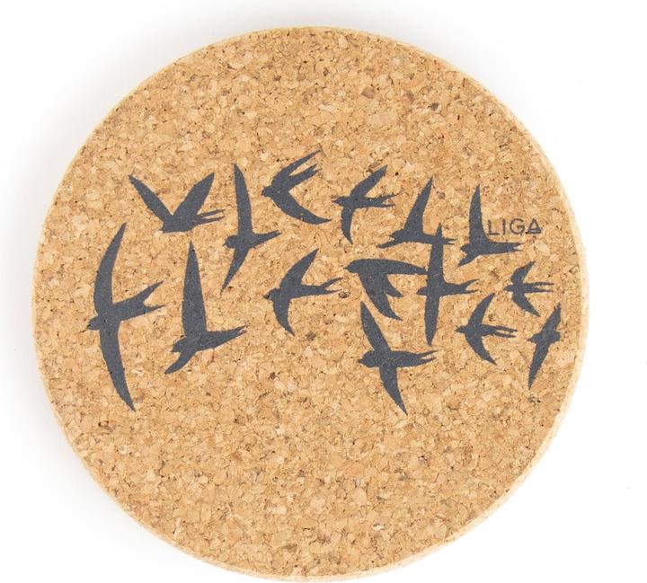 Actual product image Liga Glass coaster CORK SWALLOWS (100 x, Glass coaster)