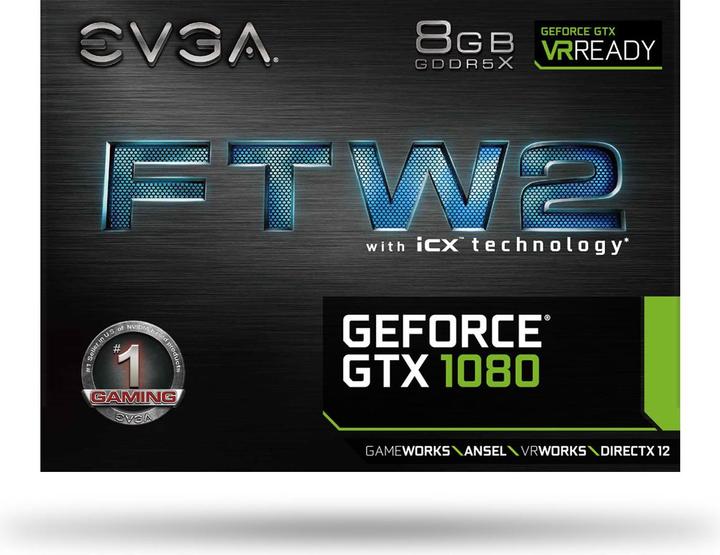 Image du produit EVGA GeForce GTX 1080 FTW 2 Gaming (8 Go)