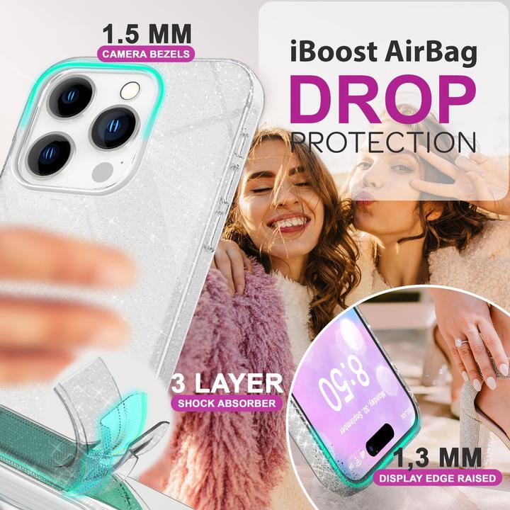 Produktbild Nalia Glitzer Hybrid Hülle (Apple iPhone 16 Pro Max)
