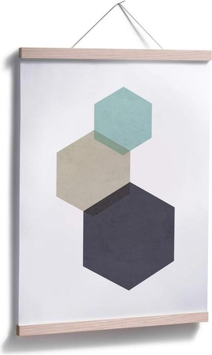 Actual product image Trenddeko Hexagons aqua (120 x 150 cm)