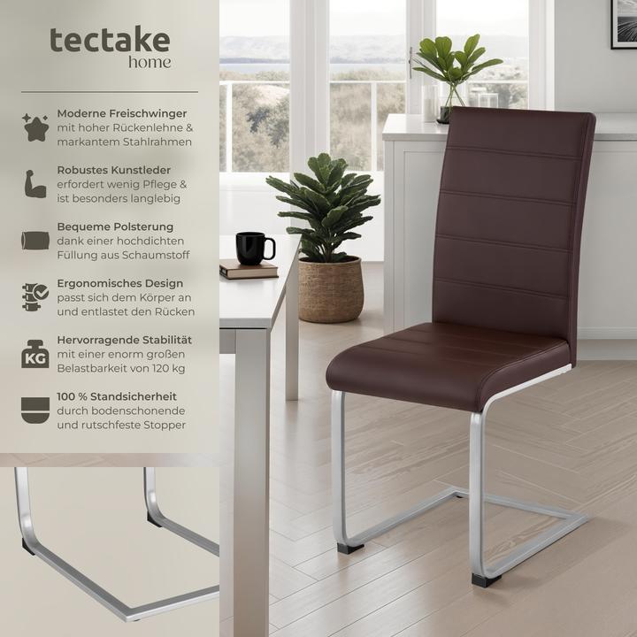 Produktbild tectake 4x Schwingstuhl