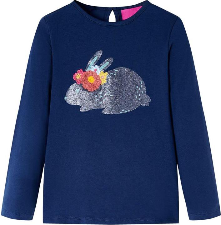 Immagine prodotto VidaXL Camicia da bambino a maniche lunghe blu navy 128,Materiale: 95 % cotone (128)