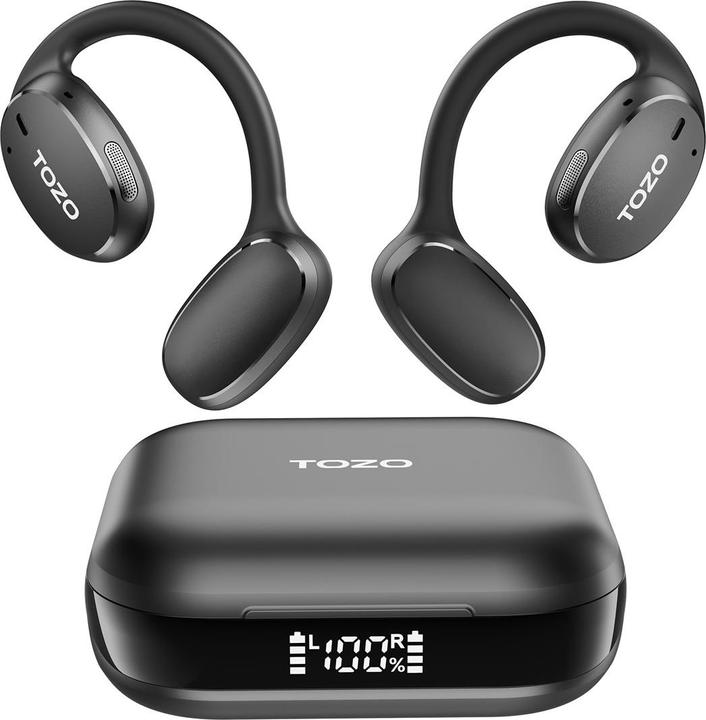 Actual product image Tozo OpenEgo True Wireless Stereo (TWS) Kostne USB Typ-C Bluetooth Headset Schwarz (ANC, 10 h, Wireless)
