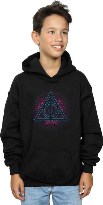 Image du produit - Sweat à capuche NEON DEATHLY HALLOWS - Garçon (140, 146)