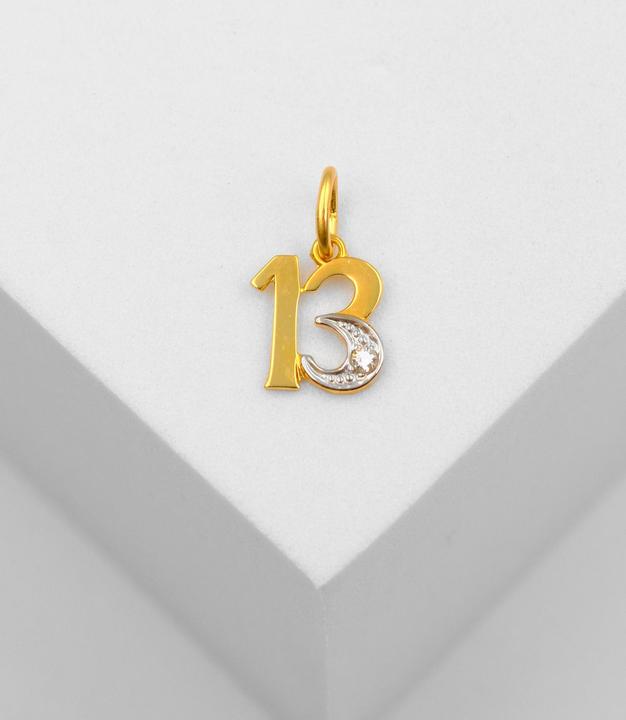 Produktbild Muau Zahl 13 (750, Weissgold, 18 K Gelbgold)