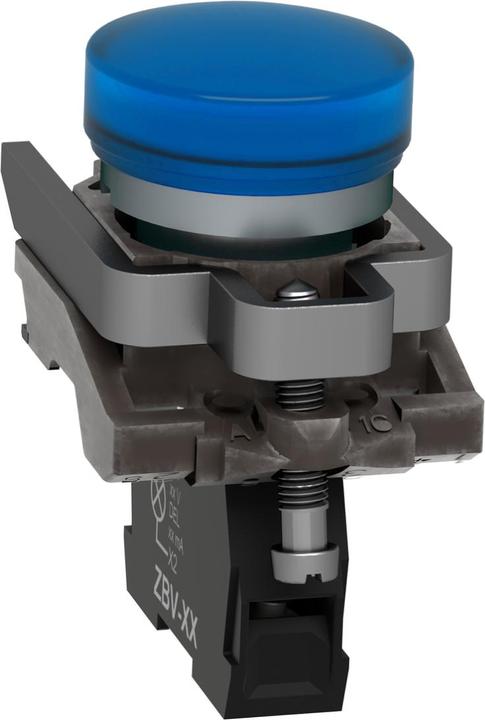 Actual product image Schneider Electric Indicator light LED 48-120VAC blue XB4BVG6