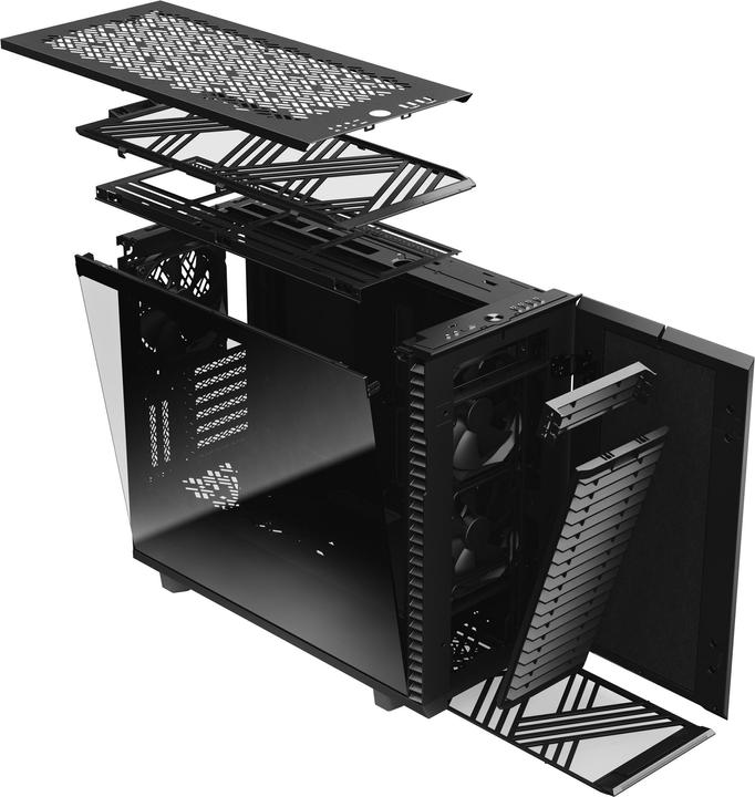 Actual product image Fractal Define 7 Black TGD (ATX, mATX, Mini-ITX, E-ATX)