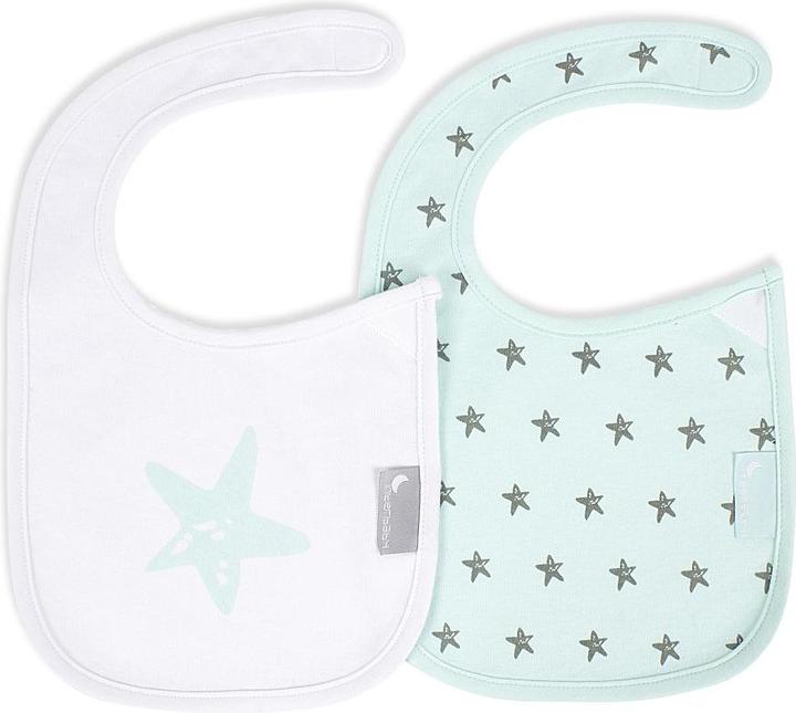 Actual product image Interbaby BIB VELCRO (PACK OF 2) - 38X22 - COTTON - GREEN