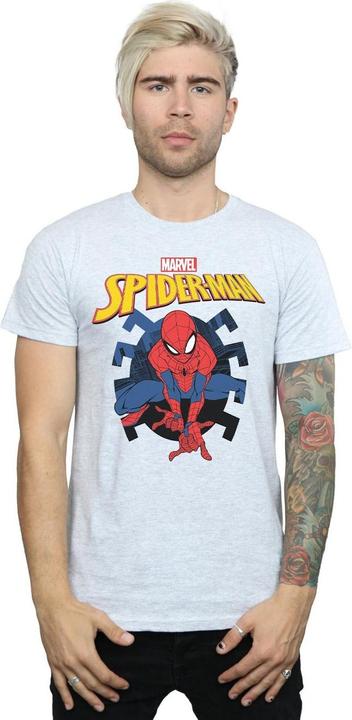 Immagine prodotto Spider-Man Web Shooting Emblem Logo Maglietta Uomo (S)