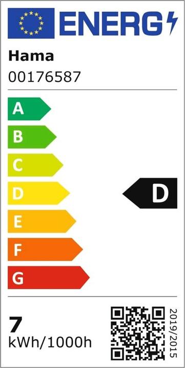 Energie-Label Hama Retro (E27, 6.50 W, 806 lm, 1 x, D)