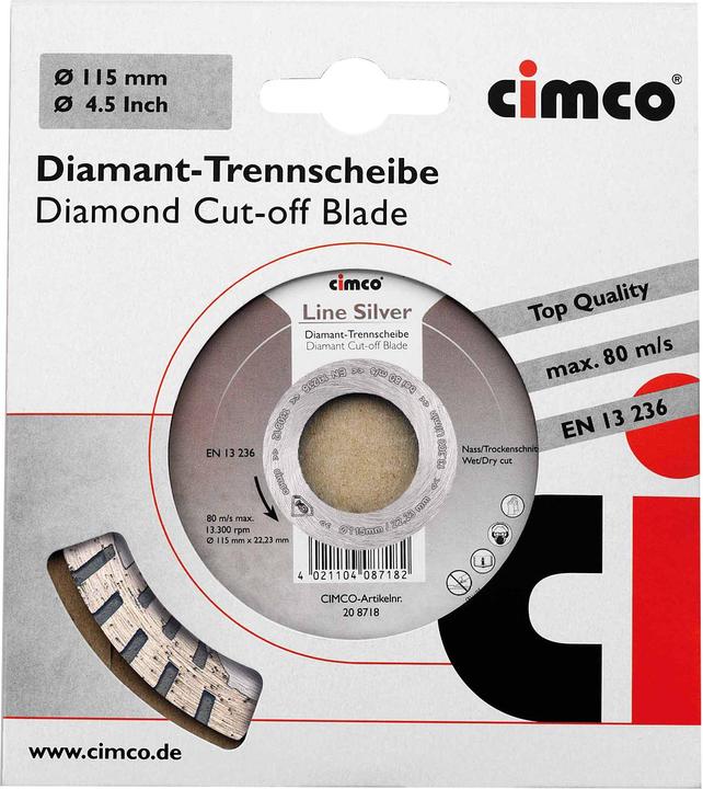 Immagine prodotto Cimco Disco diamantato per intonaco diametro 180