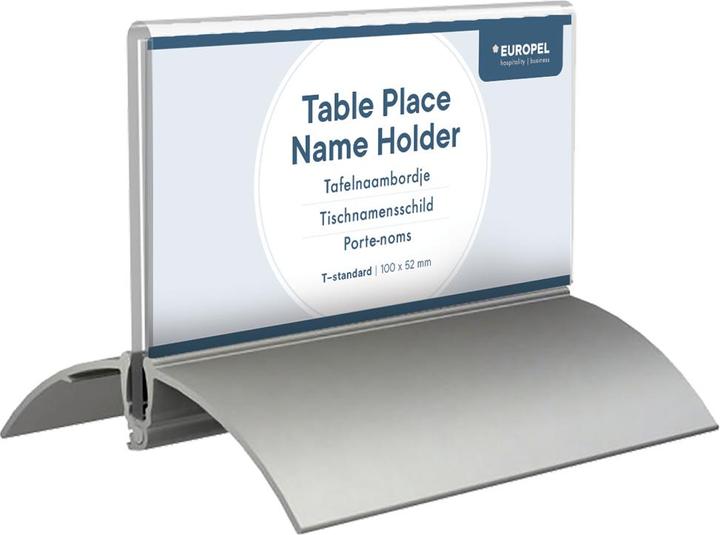Produktbild Europel Tisch-Namenschild, 52 x 100 mm, Aluminiumsockel