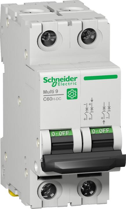Immagine prodotto Schneider Electric M9U21216 M9 C60H-DC 2P 16A C 500V-DC Interruttore LS