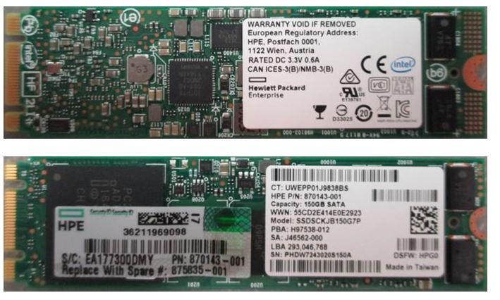 Immagine prodotto HPE SSD 150GB SATA M.2 2280 RI DS (M.2 2280)